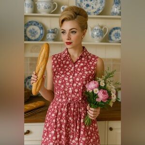 April Cornell Floral Sleeveless Dress size CD